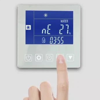 LCD touch control panel for heat pump